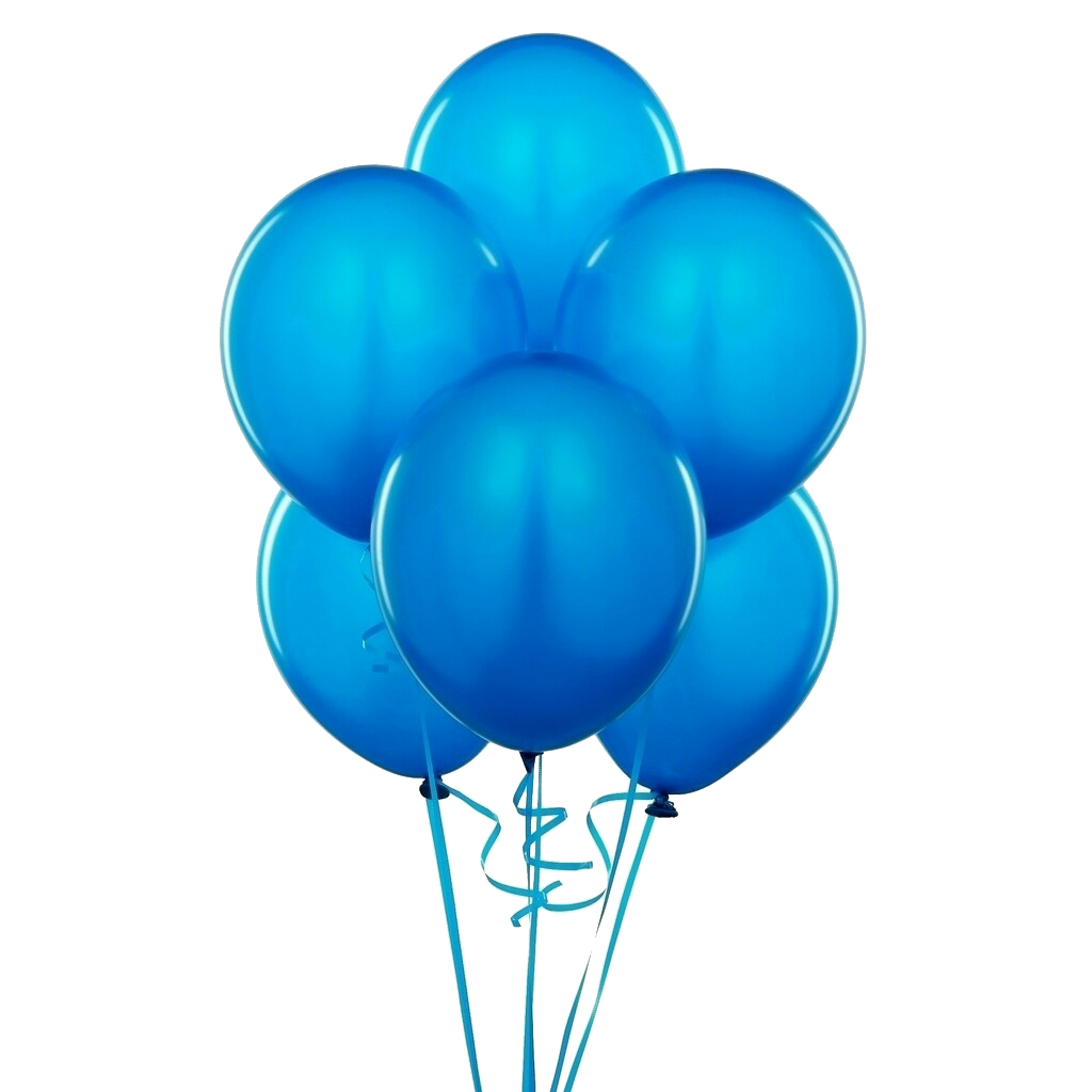 Blauwe ballonbos PNG