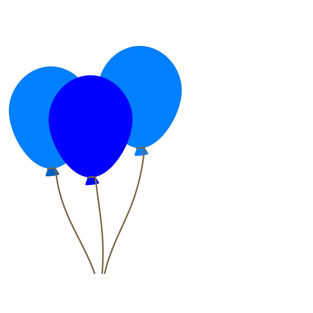 Clipart de balão azul PNG