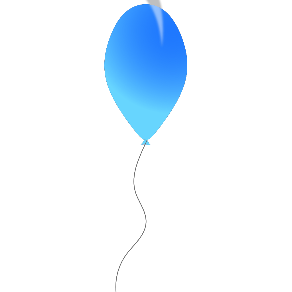 Balão azul PNG