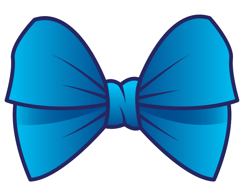 Blue Bow Clipart PNG