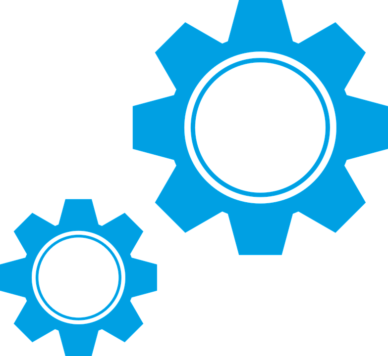Blue Colorful Gears PNG
