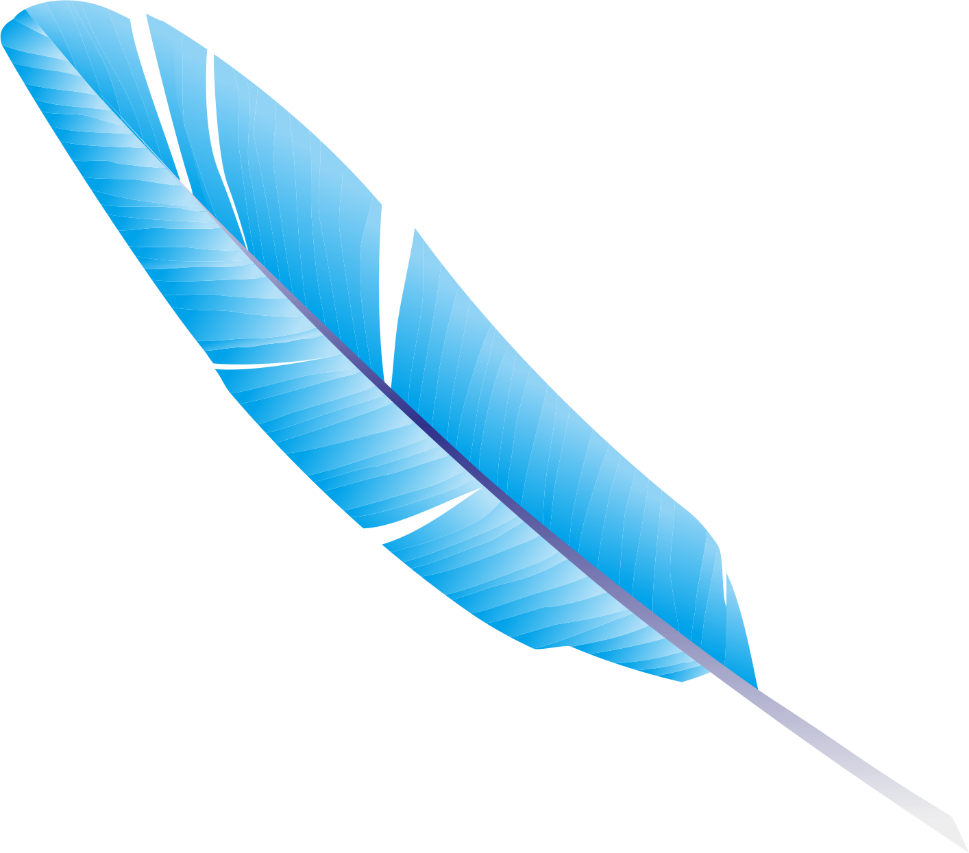 Blue Feather PNG Image