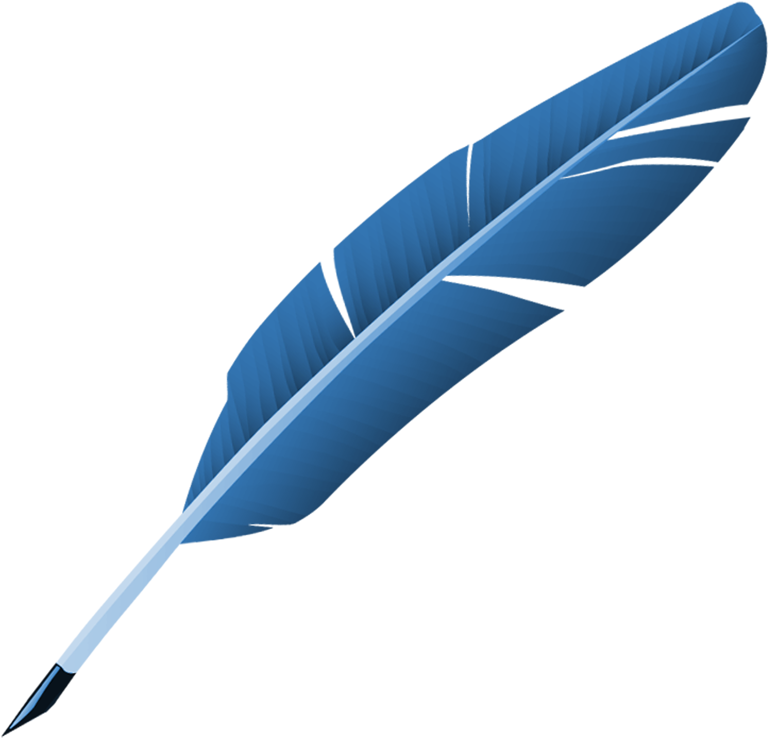 Blue Feather PNG Picture
