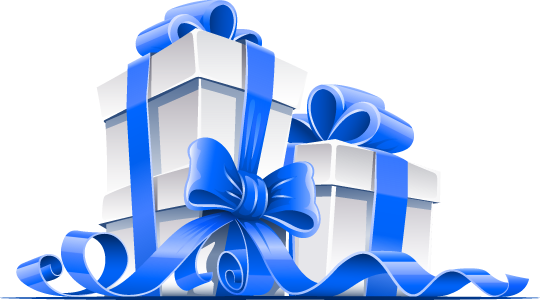 Blue Gift Clipart PNG