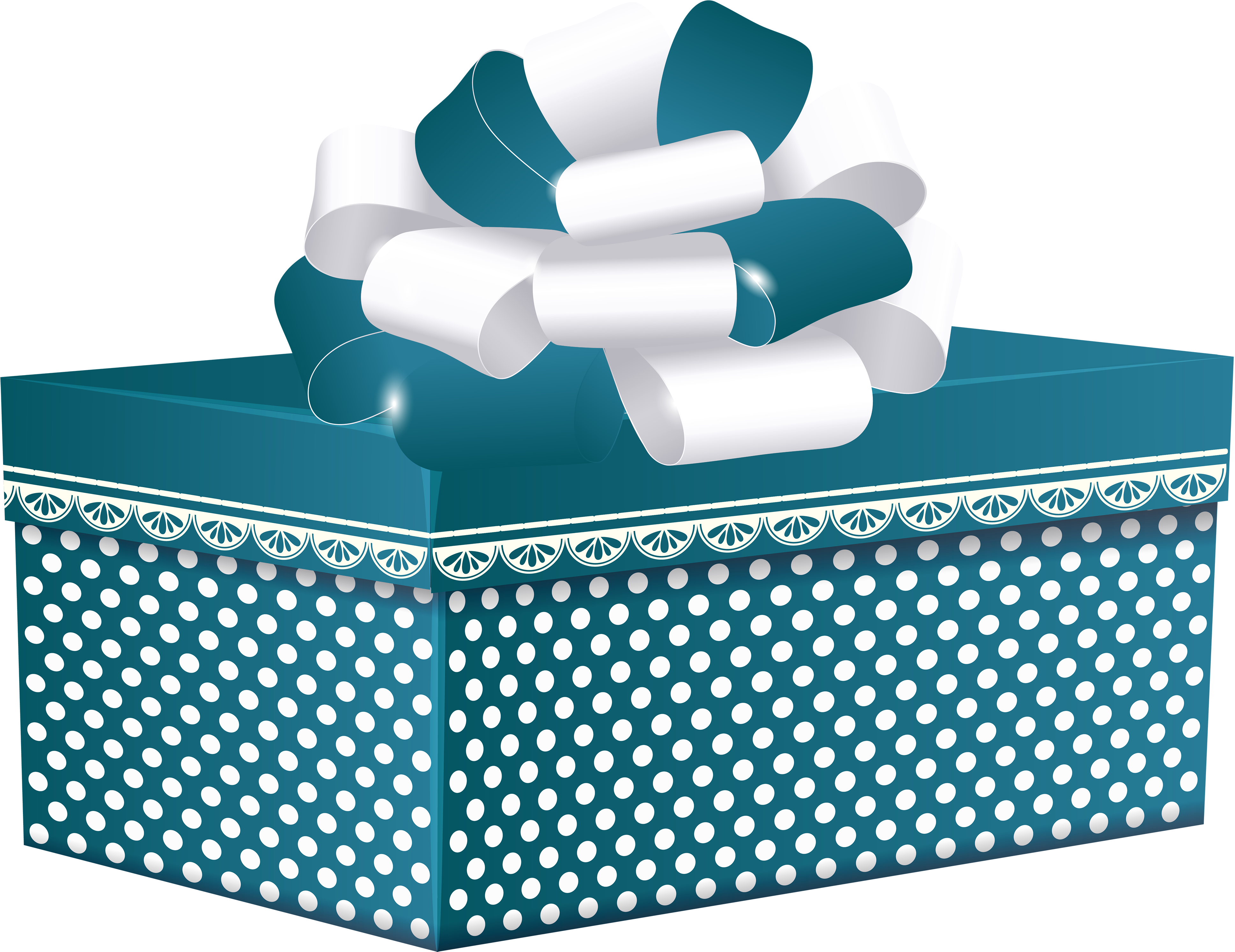 Blue Gift Vector Clipart PNG
