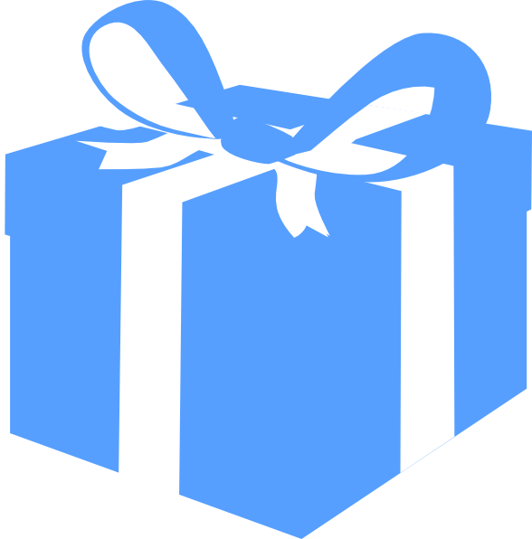 Blue Gift Wrapped PNG