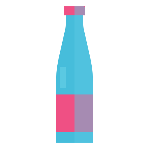 Blue Glass Water Bottle PNG Image