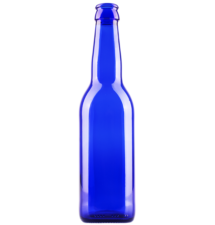 Botol Air Kaca Biru PNG Gambar Transparan