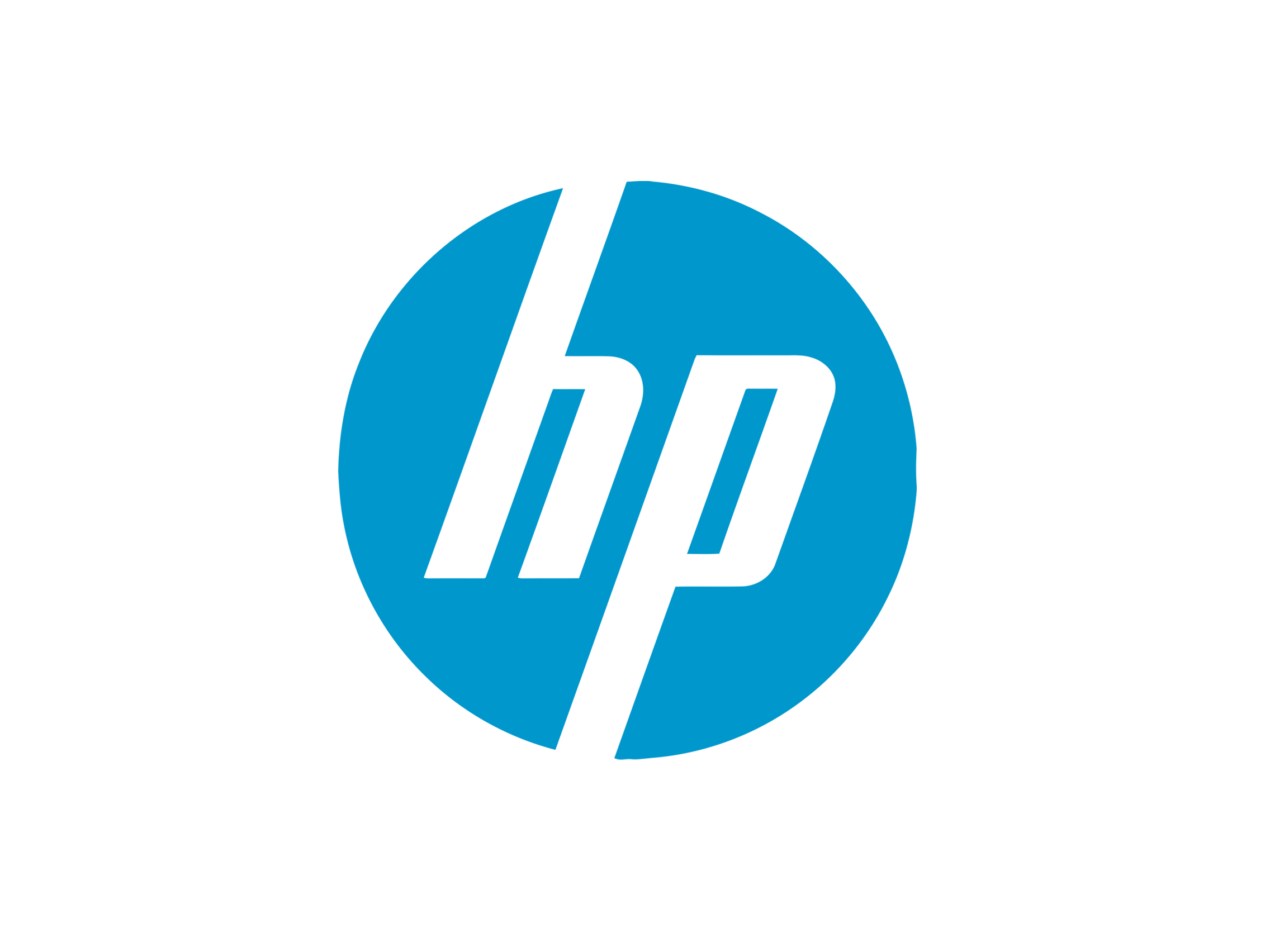 Blue Hewlett-Packard Logo PNG File