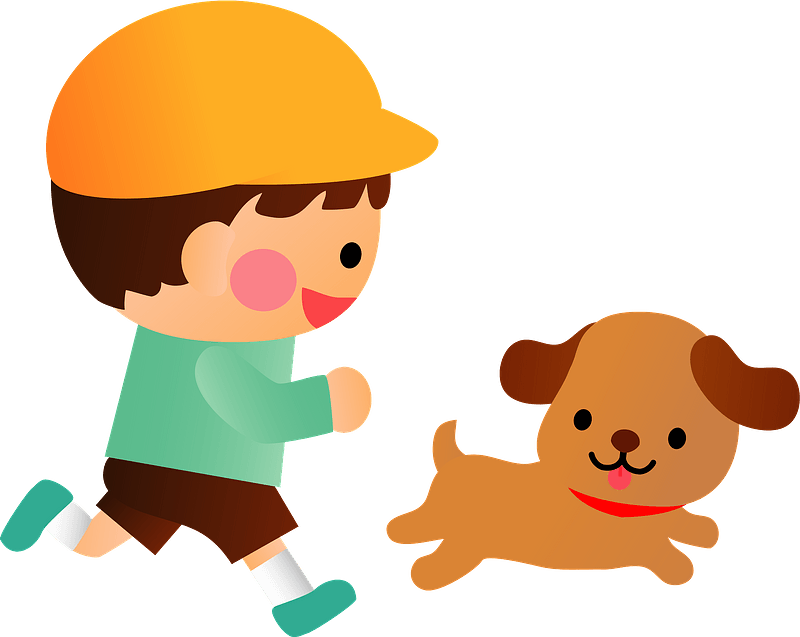 Boy And Dog PNG Clipart