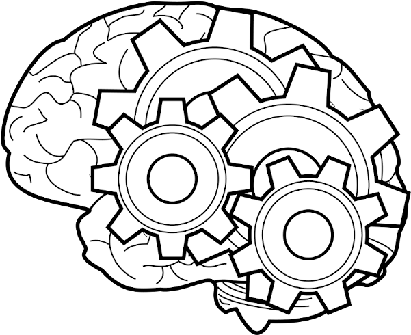 Brain Gears Clipart PNG