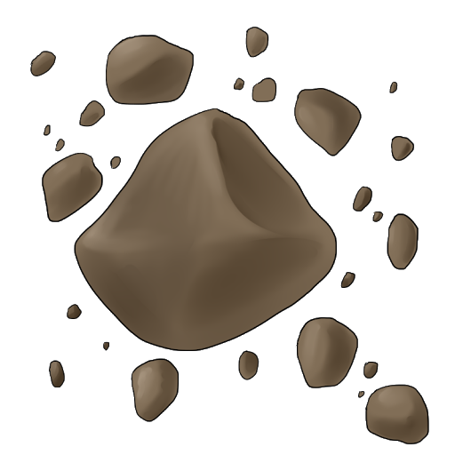 Asteroide rotto PNG HD
