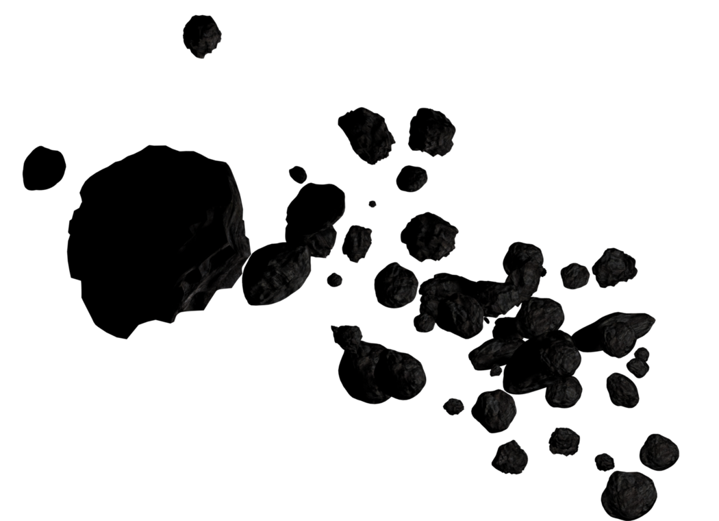 Immagine Trasparente asteroide rotta PNG