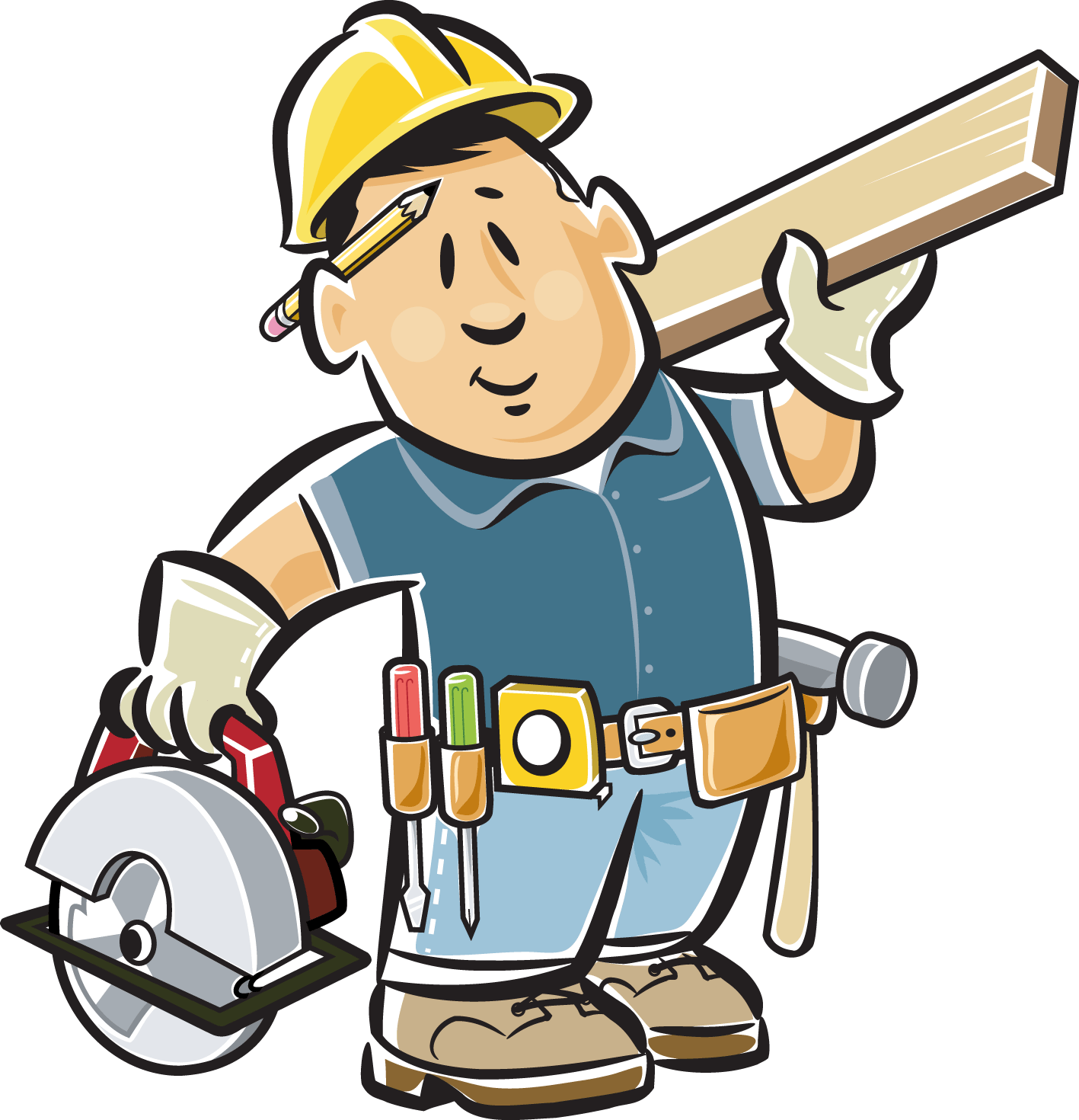 Builder Carpenter Vector PNG-Datei