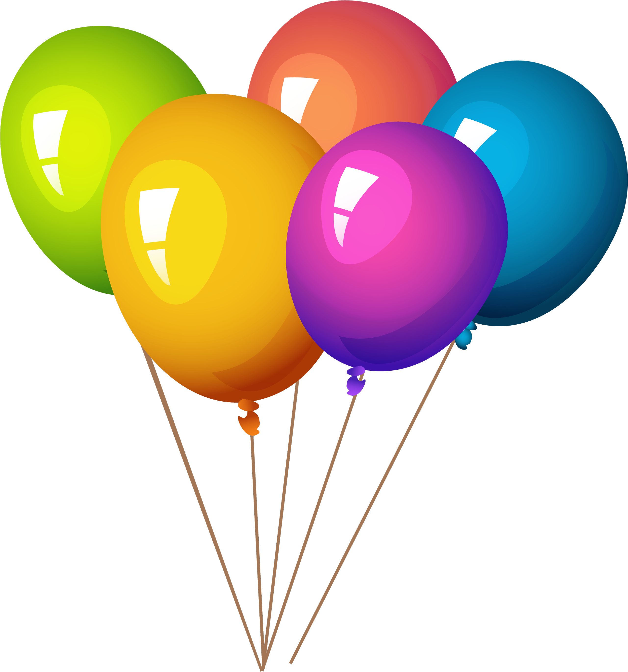 Bunch Birthday Party Balloon PNG