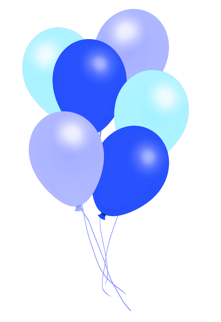Bündel blau Ballon PNG