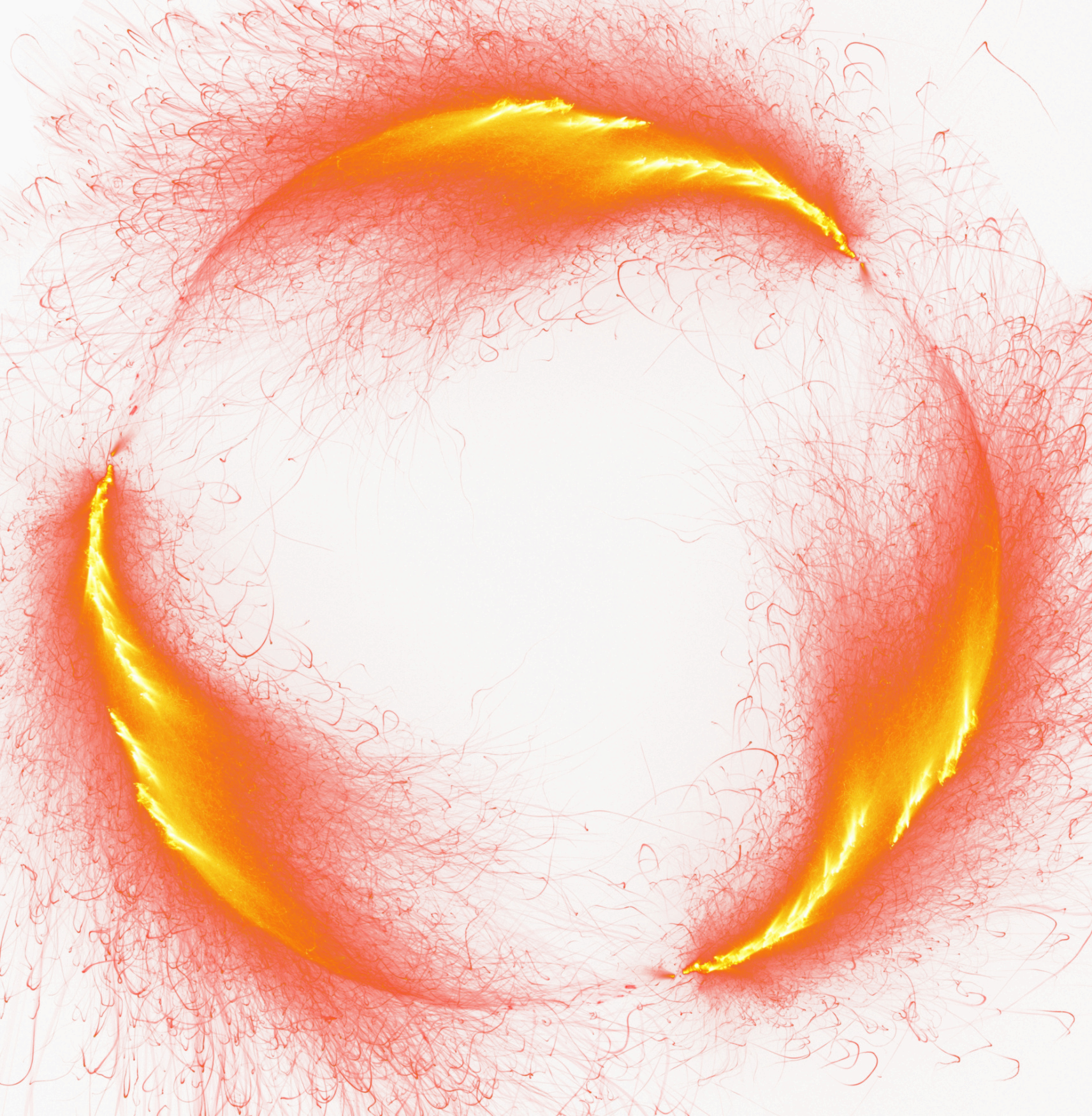 Burst Fire Flame Circle PNG