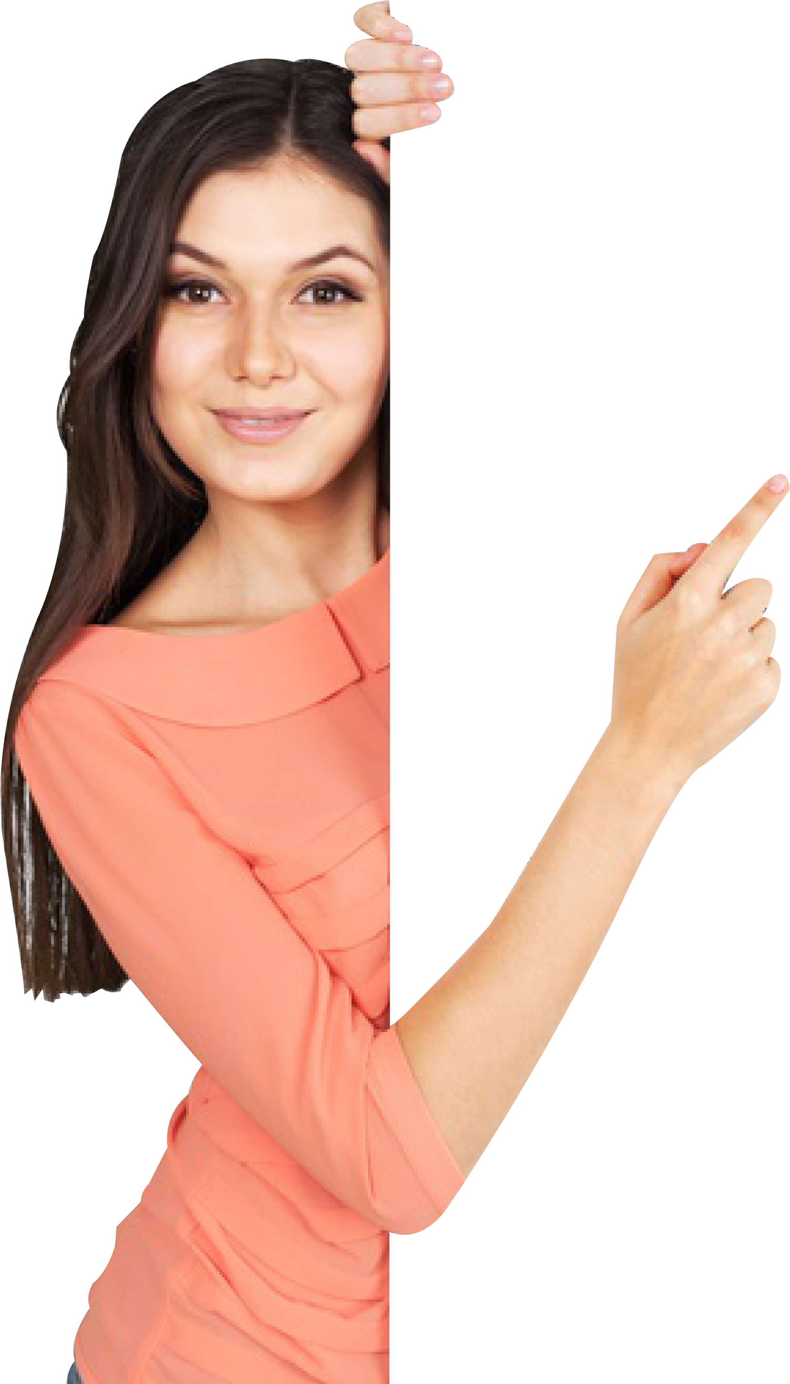Business Female Finger Photo PNG