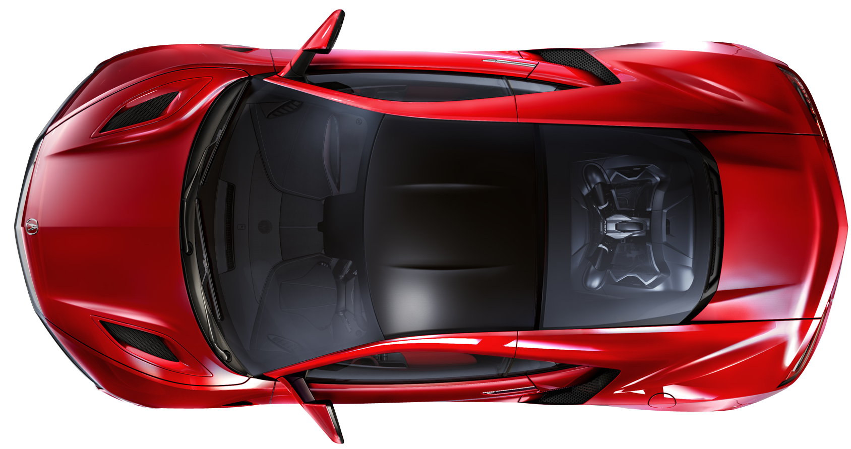 Coche Ferrari vista superior PNG