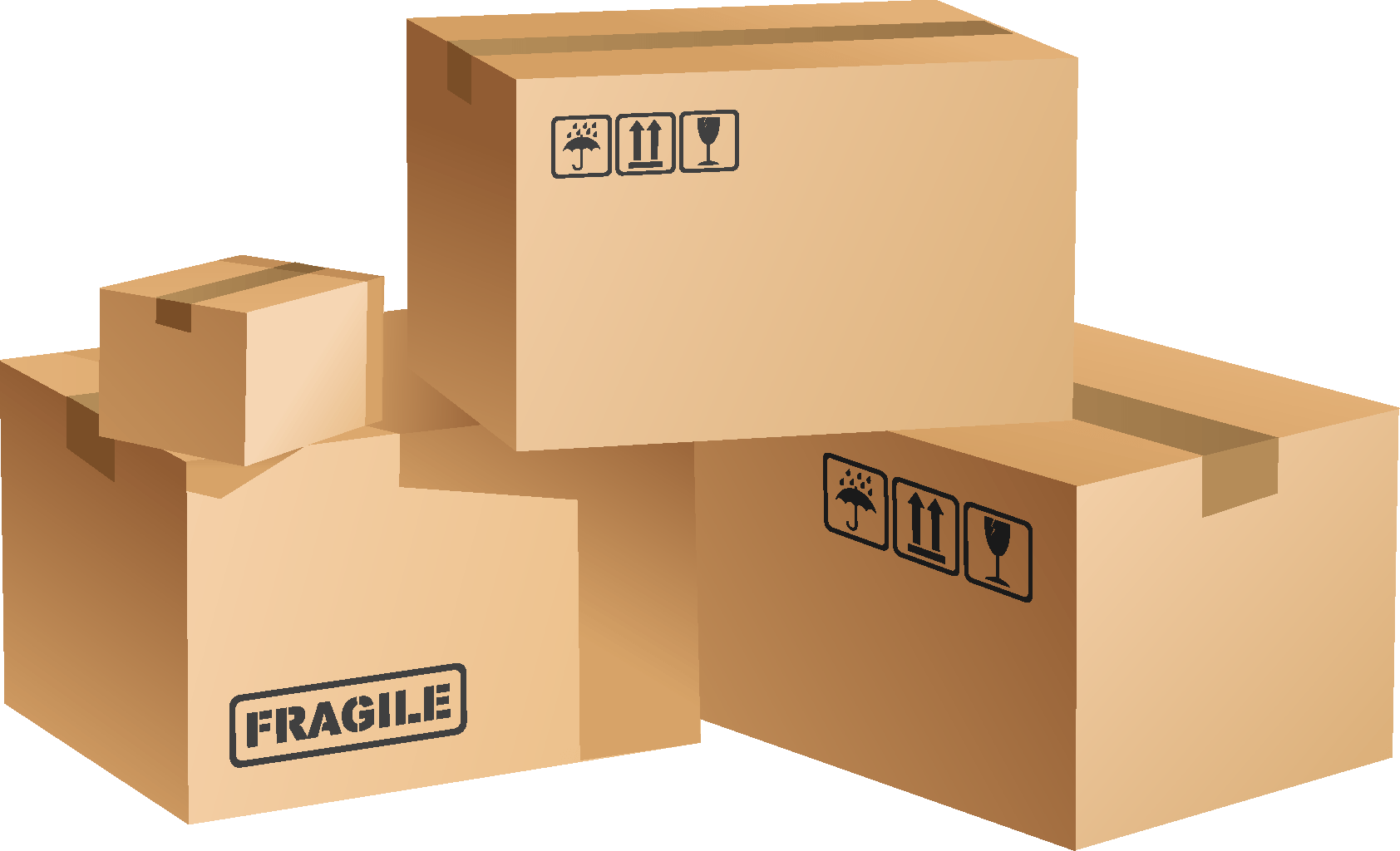 Cardboard Box PNG Transparent Image