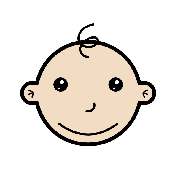 Karikatür gülümseyen bebek PNG görüntü