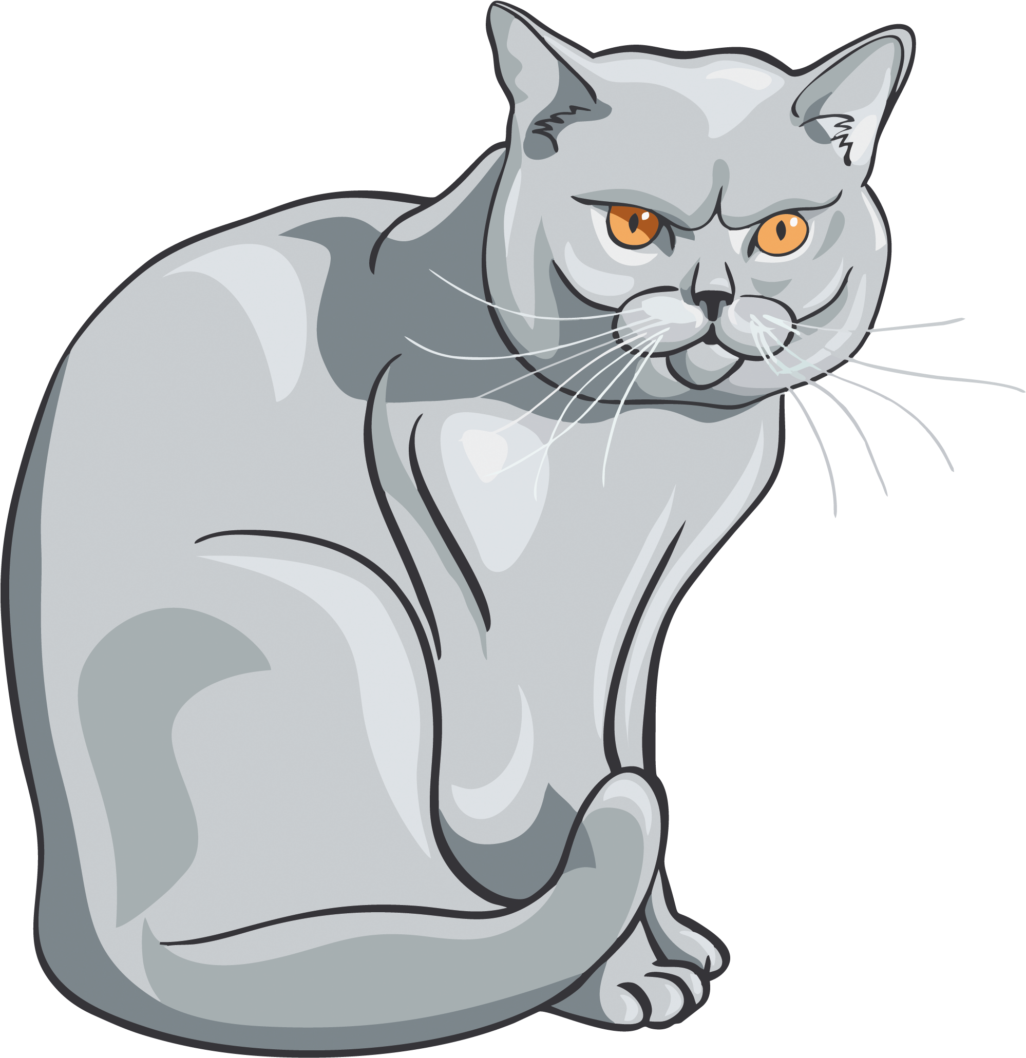 Transparenter Hintergrund des Katzenvektors