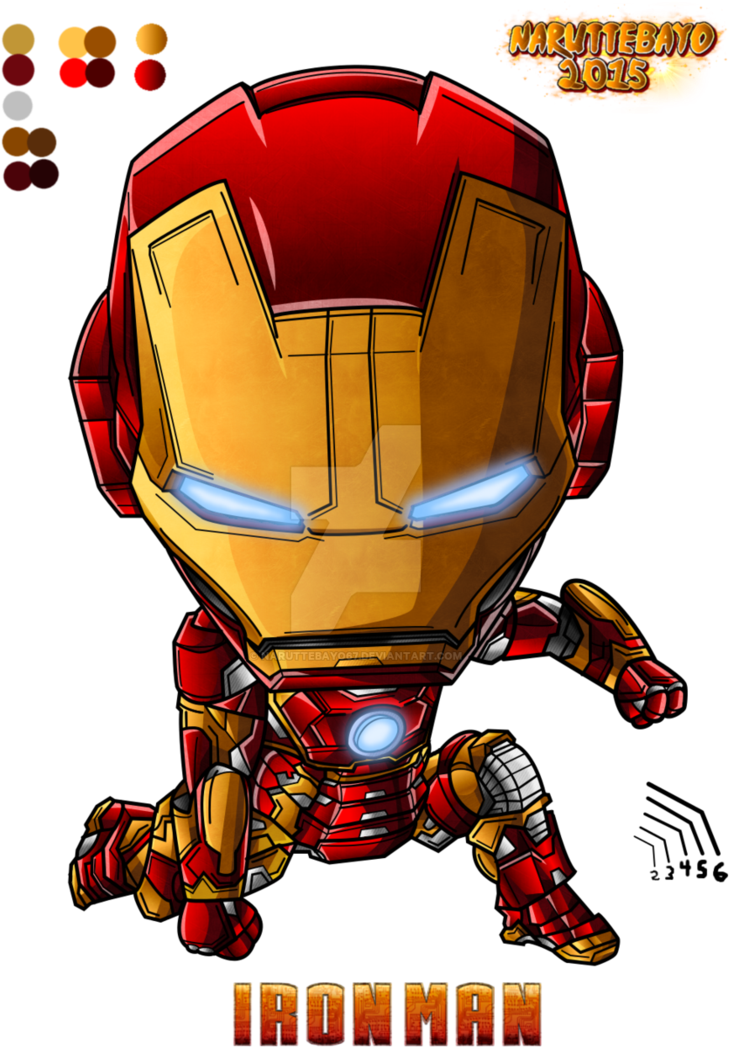 File PNG di Chibi Iron Man