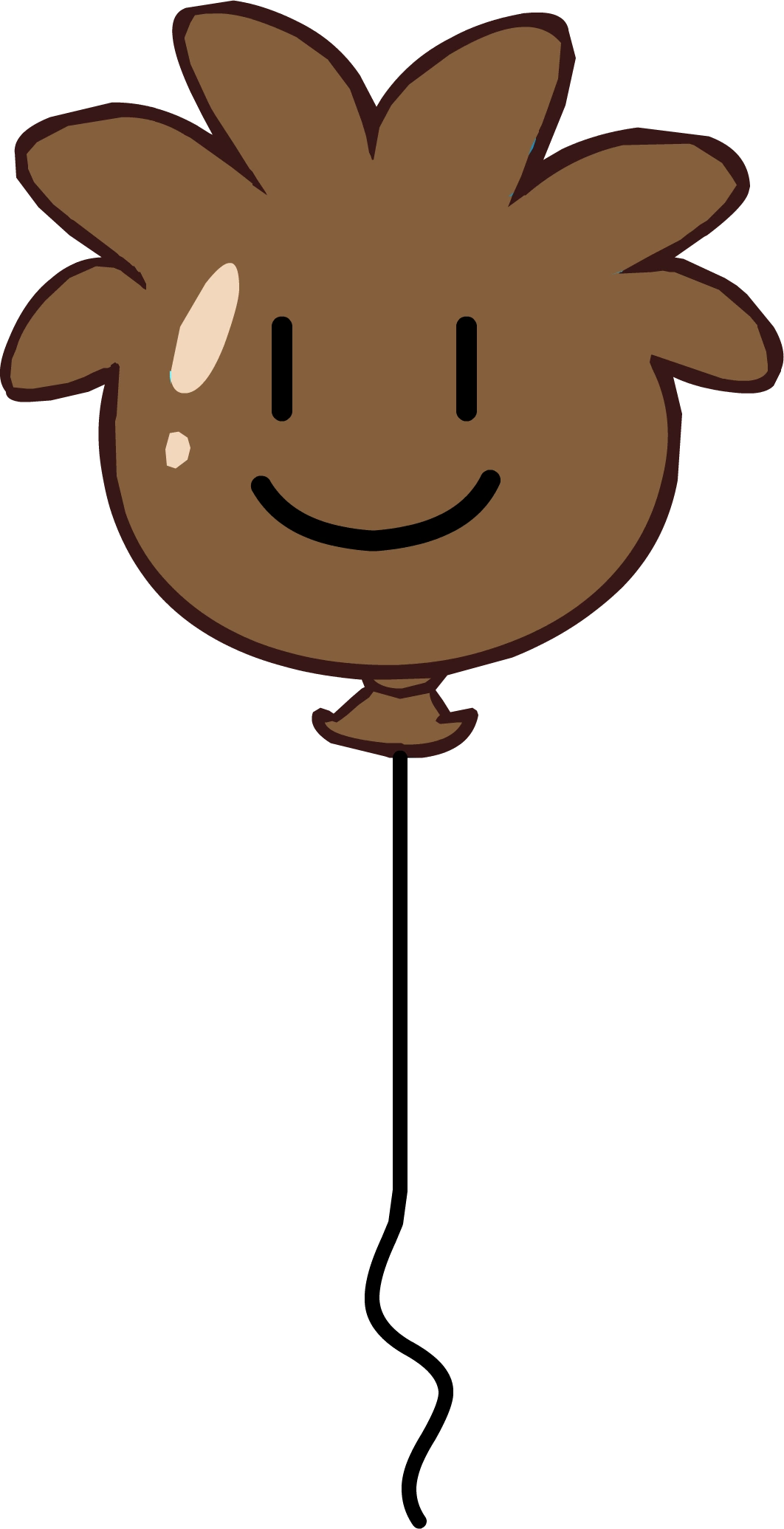Schokoladenbraunes Ballon-PNG-Bild