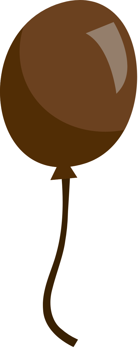 Chocolate Brown Balloon PNG Transparent Image
