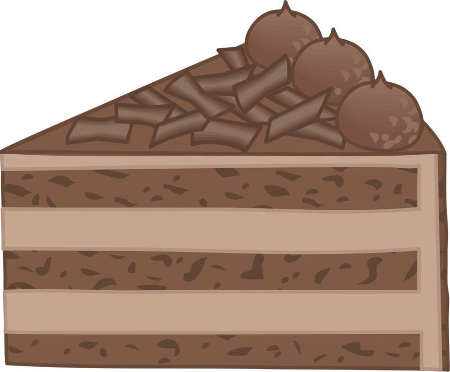 Pièce de gâteau au chocolat PNG Clipart