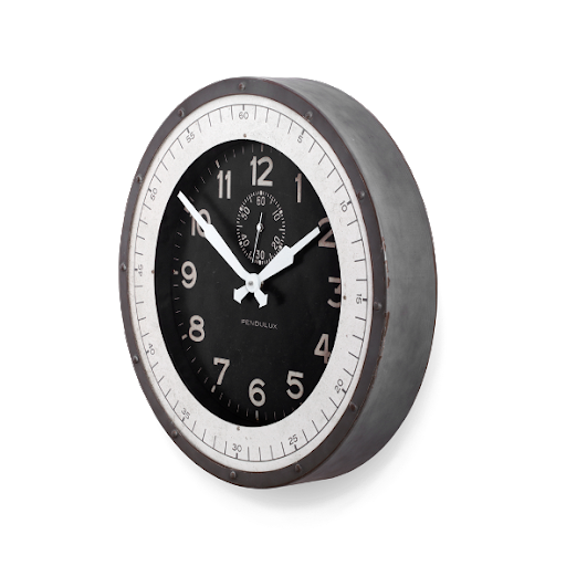 Circle Reloj de pared negro PNG