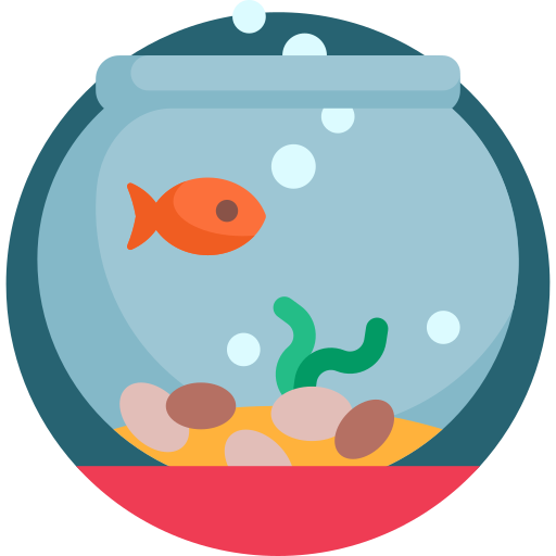 Circle Fish Tank Vector PNG