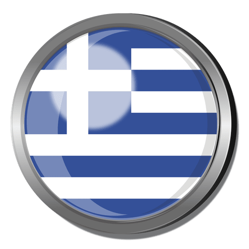 Circle Yunani Flag PNG Image