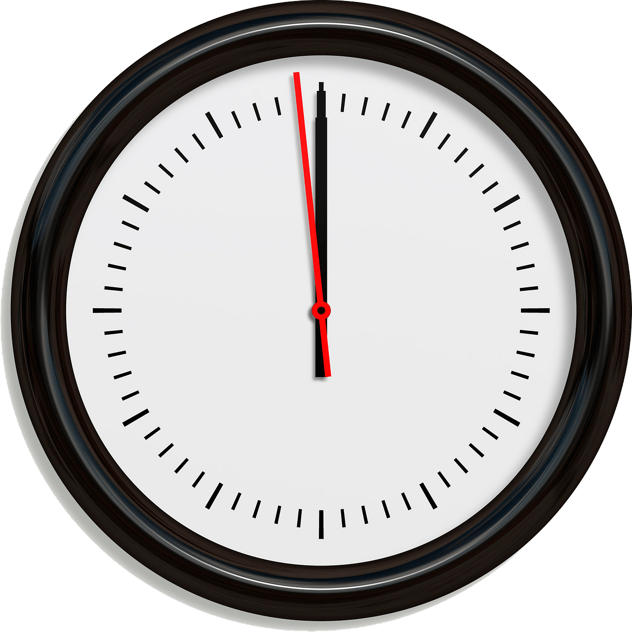 Clipart Black Wall Clock PNG