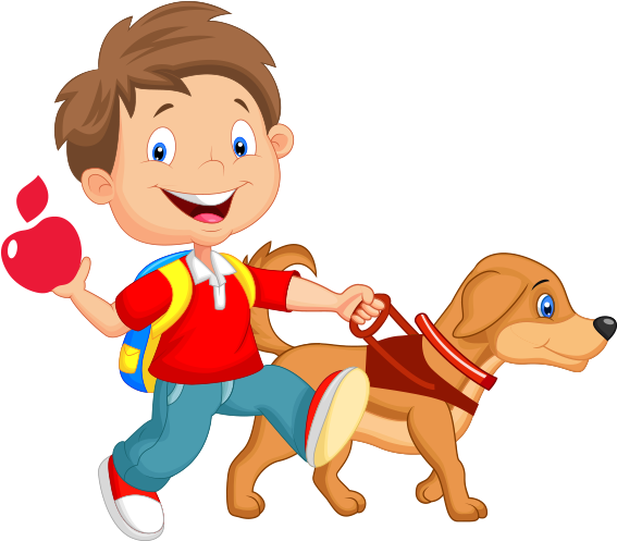 Clipart Boy And Dog PNG File