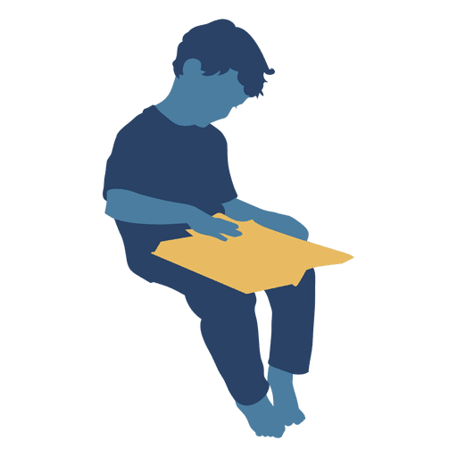 Clipart Boy Reading Book PNG File