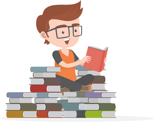 Clipart Boy Reading Book PNG Transparent Image