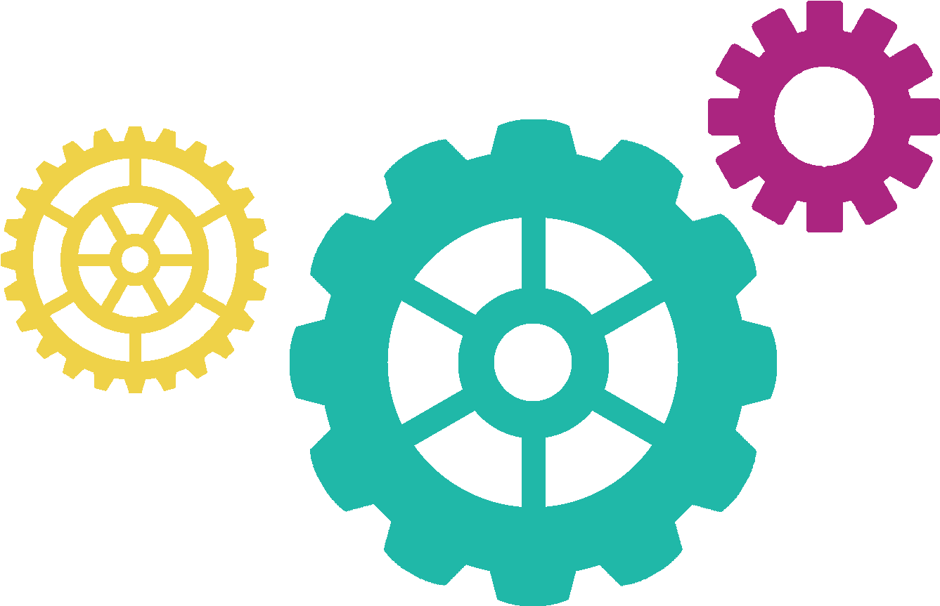 Clipart Colorful Gears Vector PNG