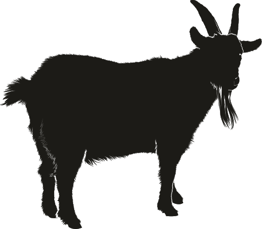Clipart Vector Goat Black PNG