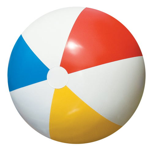 Colorful Beach Ball Inflatable Kids PNG