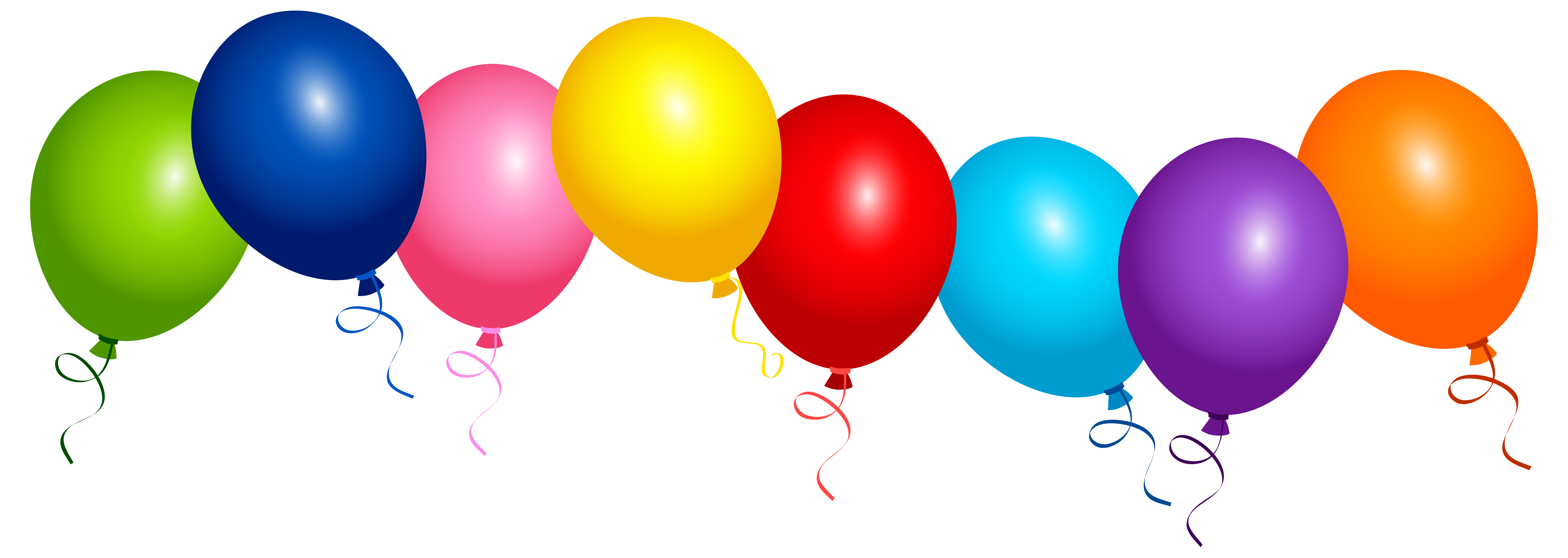 Colorful Bunch of Balloons PNG File