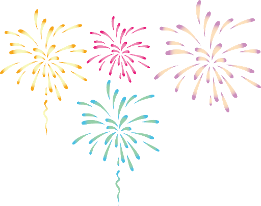 Colorful Vector Fireworks Glitter PNG
