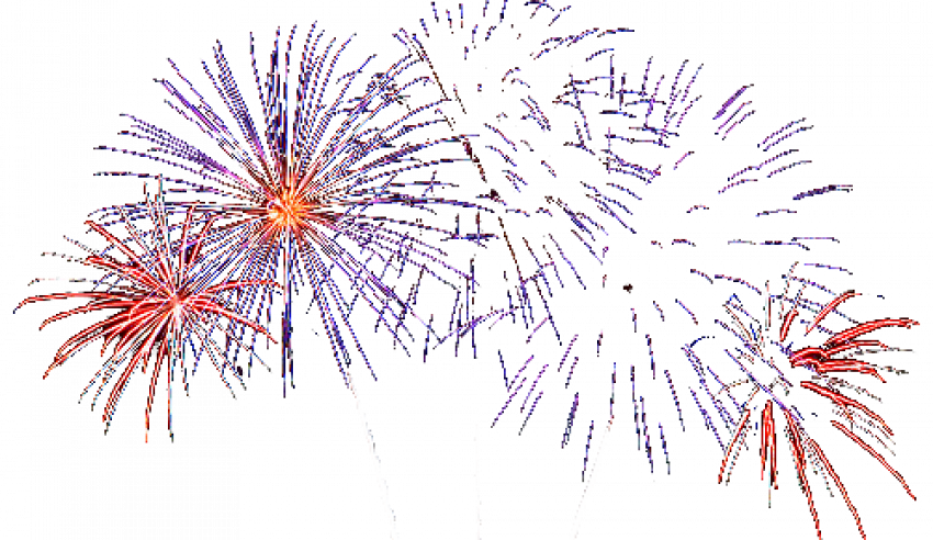Colorful Vector Fireworks PNG
