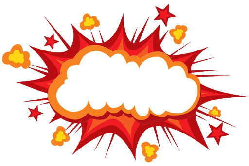 Comic Explosion PNG Background Image