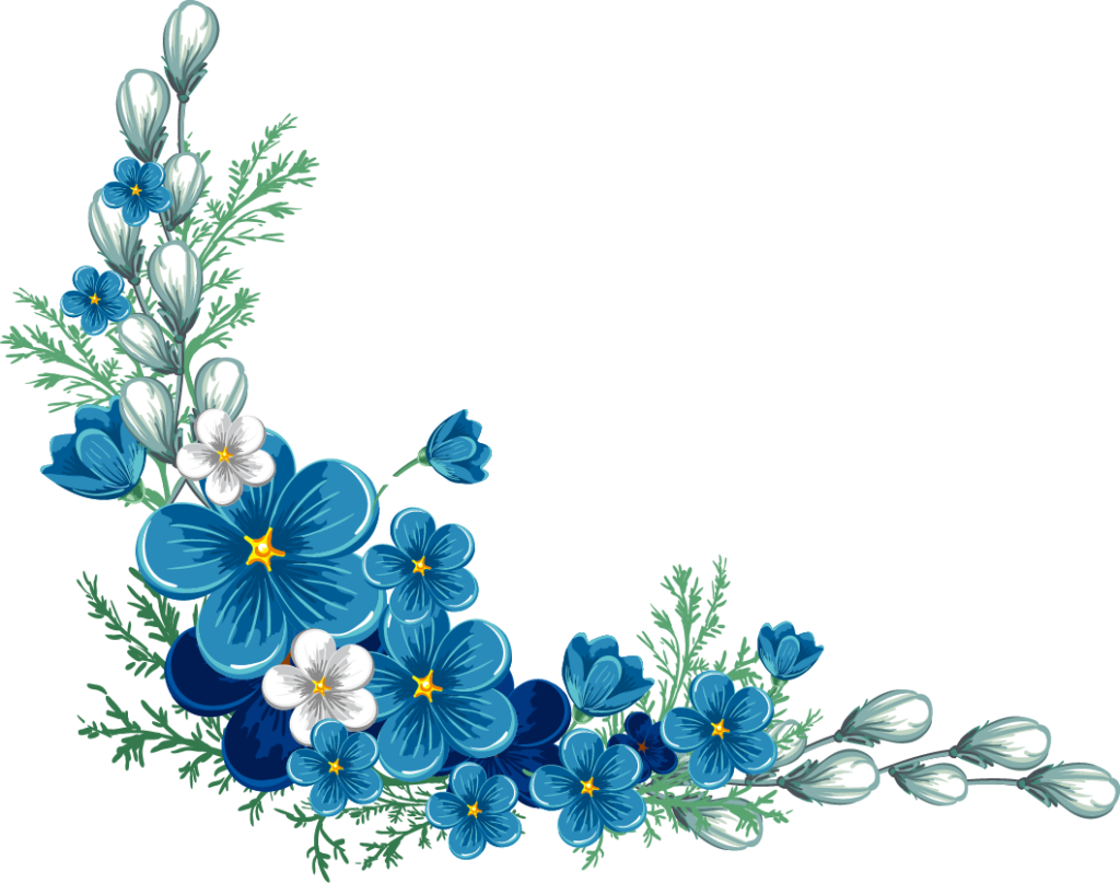 Immagine Trasparente della decorazione floreale dellangolo