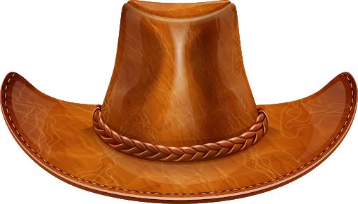 Kovboy şapkası şeffaf arka plan