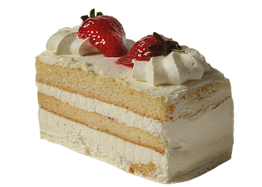 Creamy Cake Piece PNG Image