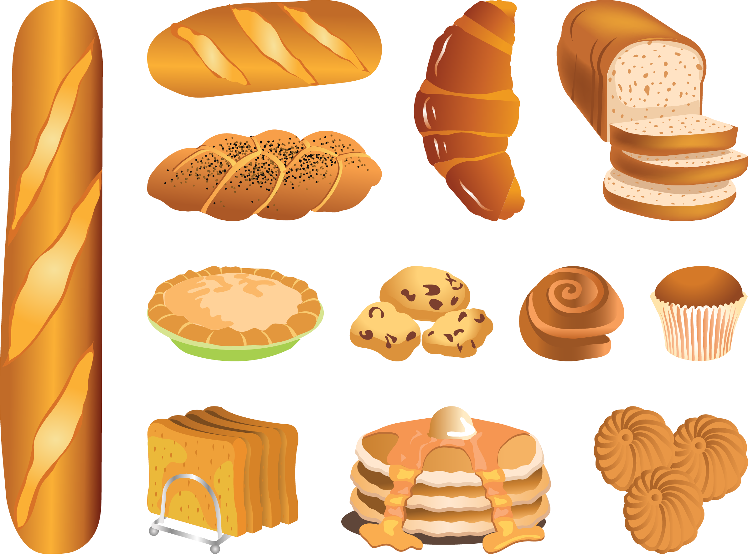 Croissant Bread Vector PNG File