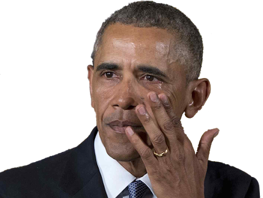 Weinen Barack Obama Gesicht PNG