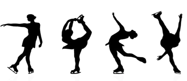 Танцевальная силуэта фигурного катания PNG-файл